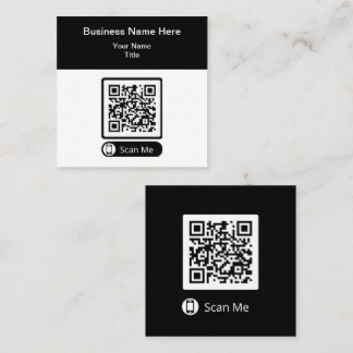 Double Side QR Code Promotional Business Cards Quadratische Visitenkarte