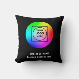 Double-Sided Business Logo Design Throw Pillow Kissen