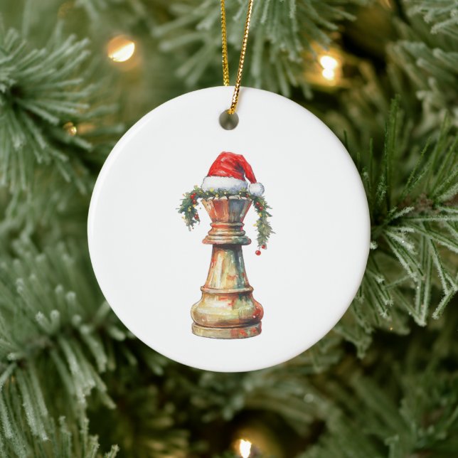 Double-Sided Christmas Chess Ornament King  Knight (Baum)