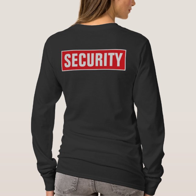 Double Sided Print Womens Security Long Sleeve T-Shirt (Rückseite)
