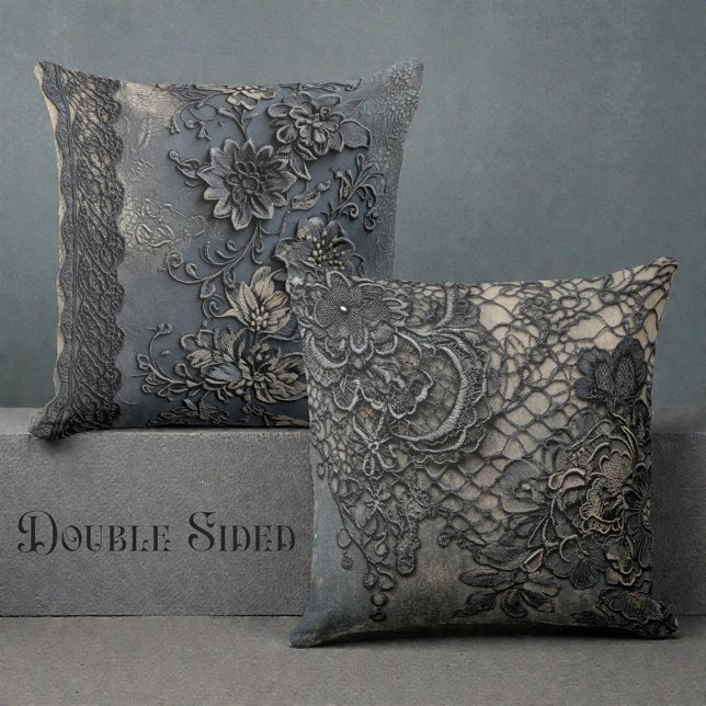 Double Sided Victorian Blue Lace Kissen (Von Creator hochgeladen)