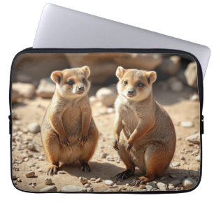 "Double the Cuteness: Aussie Quokka Twins" Laptopschutzhülle