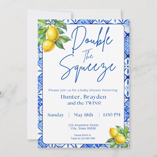 Double The Squeeze Invitation Einladung (Vorderseite)