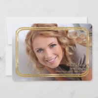Double Thin Gold Frame Foto Abschluss Inv