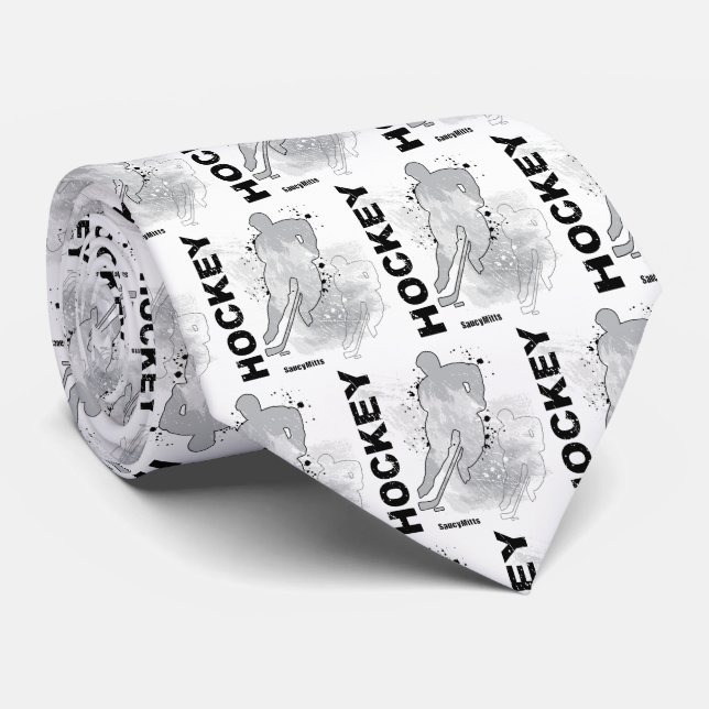 Double Vision Hockey Player-Krawatte Krawatte (Gerollt)