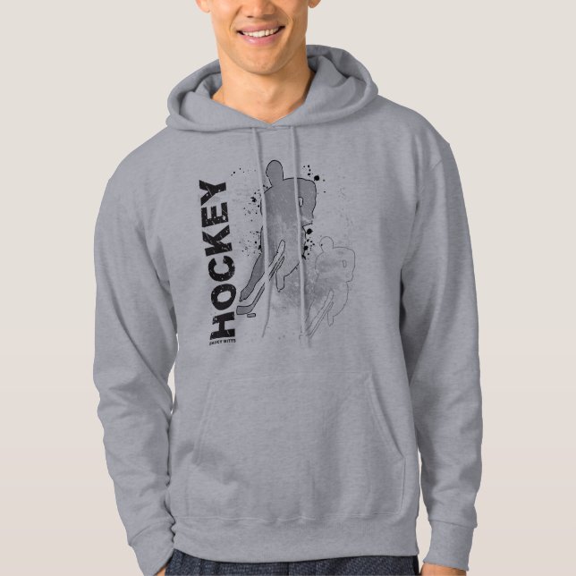 Double Vision Hockey Player (männlich) Hoodie (Vorderseite)