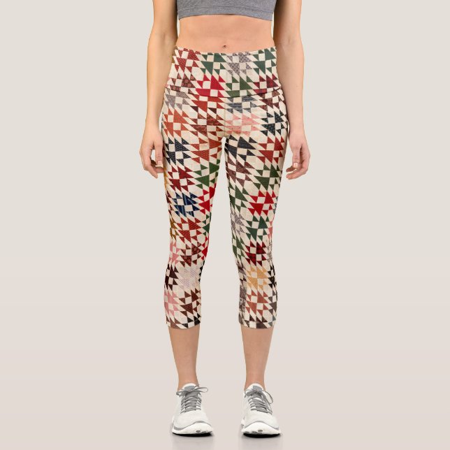 Double X quilt Capri Leggings (Vorderseite)