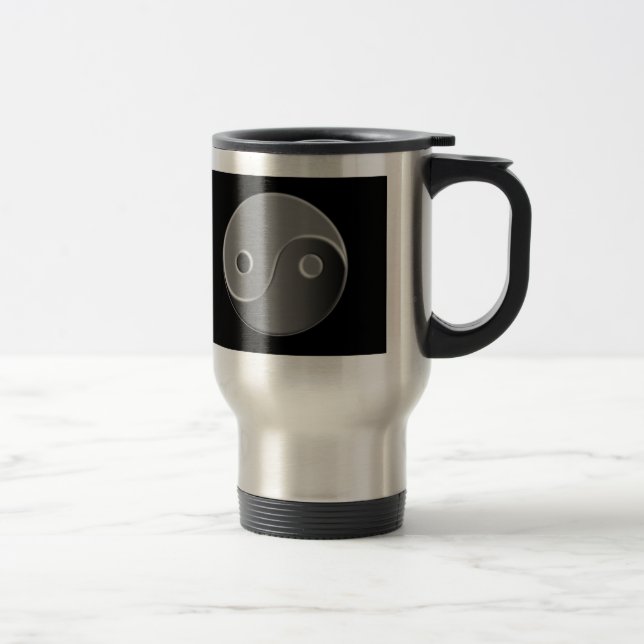 Double Yin Yang Aluminium Travel Mug Reisebecher (Rechts)