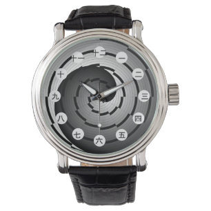 Double Yin Yang Spiral (JPN) von Kenneth Yoncich Armbanduhr