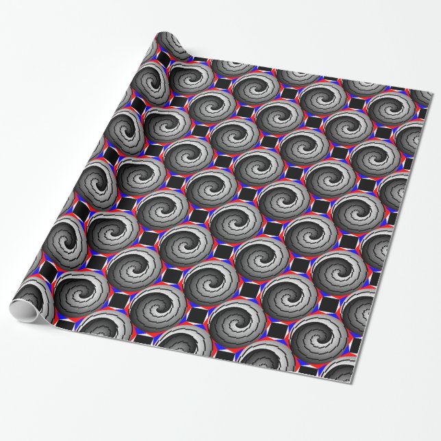 Double Yin Yang Spiral von Kenneth Yoncich Geschenkpapier (Ungerollt)