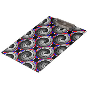 Double Yin Yang Spiral von Kenneth Yoncich Klemmbrett