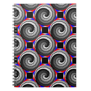 Double Yin Yang Spiral von Kenneth Yoncich Notizblock