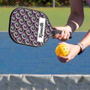 Double Yin Yang Spiral von Kenneth Yoncich Pickleball Schläger
