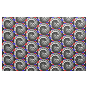 Double yin Yang Spiral von Kenneth Yoncich Stoff