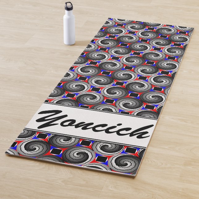 Double Yin Yang Spiral von Kenneth Yoncich Yogamatte (Beispiel)