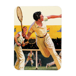 Doubles Tennis Match Magnet