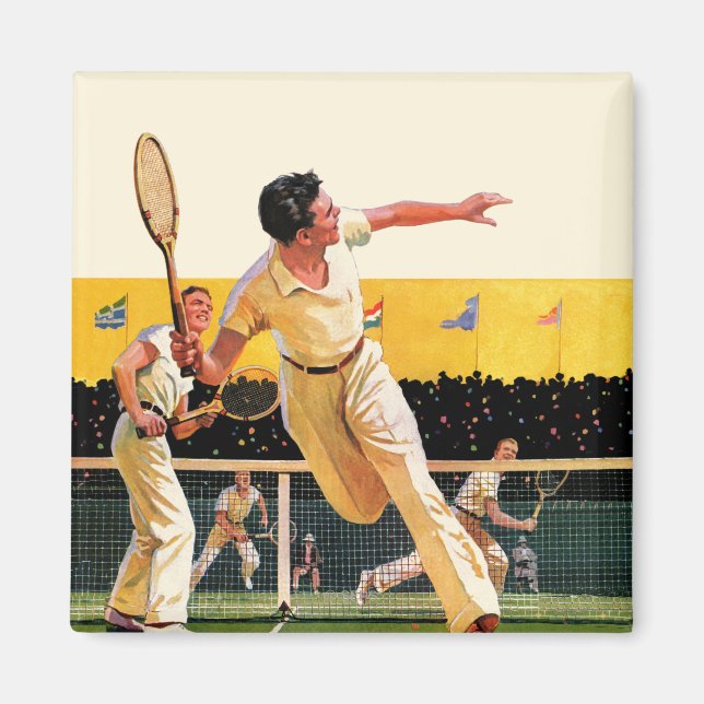 Doubles Tennis Match Magnet (Vorne)