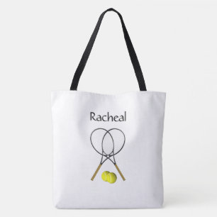 Doubles Tennis Thema Personalisiert Tote Bag