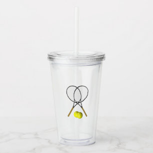 Doubles Tennis Thema Sport Acryltrinkbecher