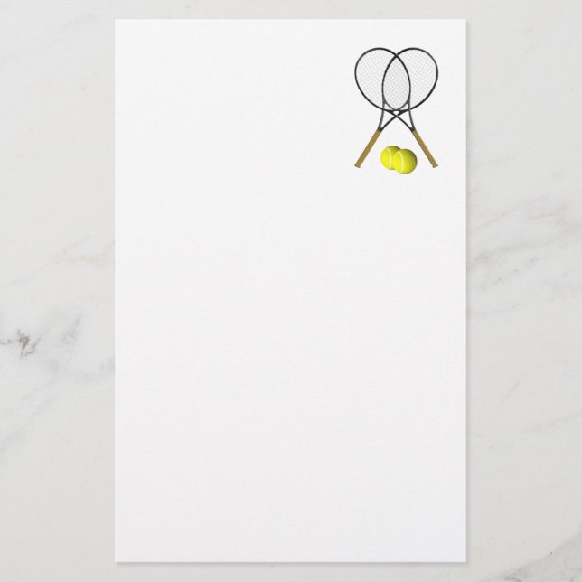 Doubles Tennis Thema Sport Briefpapier (Vorderseite)