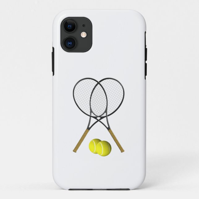 Doubles Tennis Thema Sport Case-Mate iPhone Hülle (Rückseite)