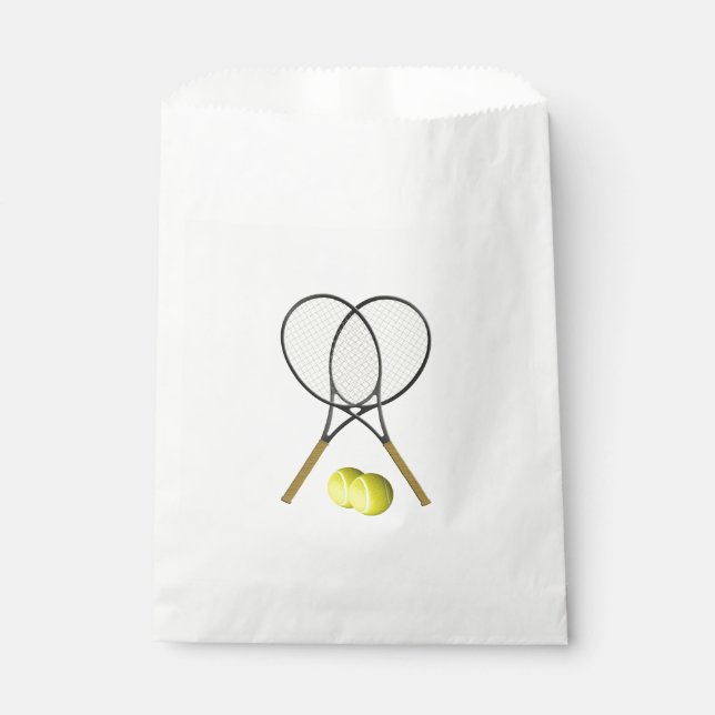 Doubles Tennis Thema Sport Geschenktütchen (Vorderseite)