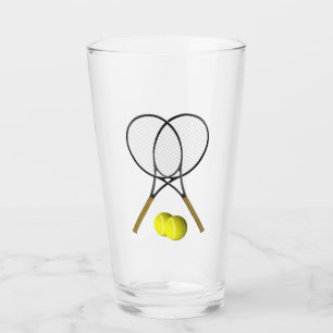 Doubles Tennis Thema Sport Glas