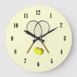 Doubles Tennis Thema Sport Große Wanduhr