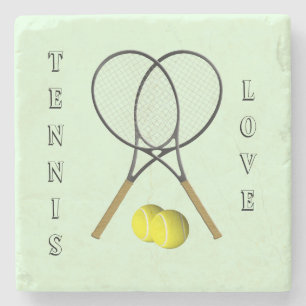 Doubles Tennis Thema Sport Personal Steinuntersetzer