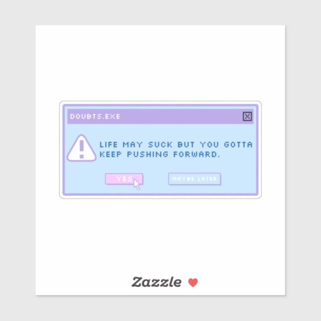 Doubt.exe Pop-Aufkleber Aufkleber (Blatt)