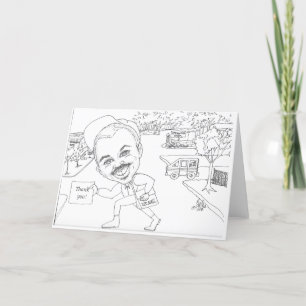 Doug der Briefträger sagt Danke! Feiertagskarte