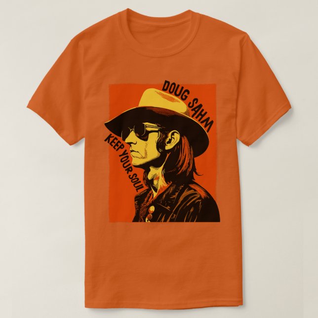 Doug Sahm Retro Original Fan Artwork T-Shirt (Design vorne)