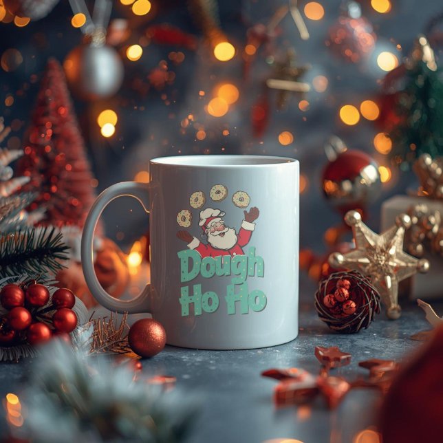Dough Ho Ho – Funny Christmas Donut Pun  Kaffeetasse (Von Creator hochgeladen)