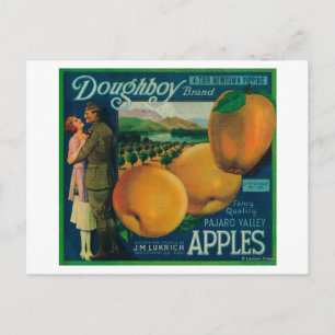 Doughboy Apple Crate LabelWatsonville, CA Postkarte