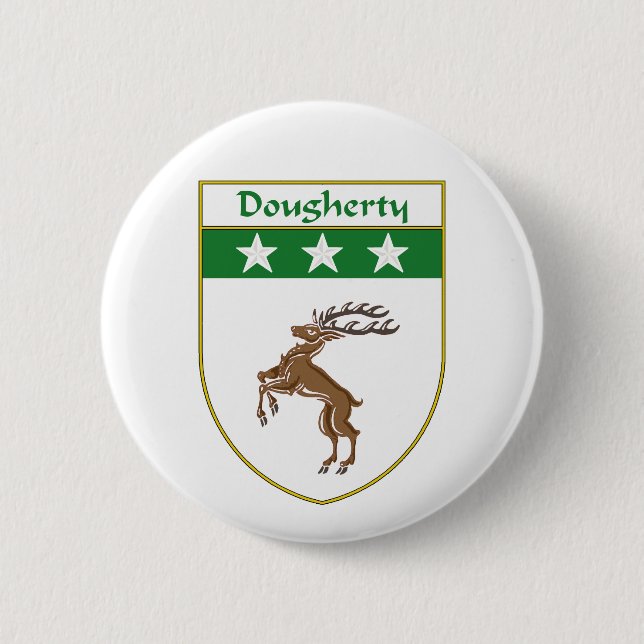 Dougherty Wappen/Familienwappen Button (Vorderseite)