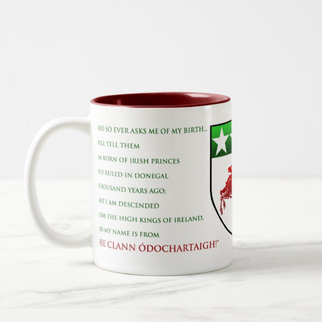 Dougherty Wappen-Tasse Zweifarbige Tasse (Links)
