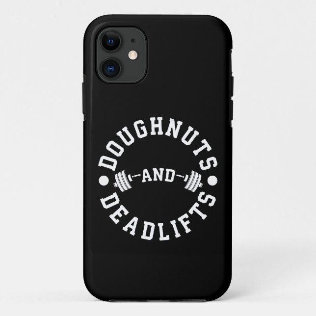 Doughnut and Deadlifts - Carbon - Funny Workout Case-Mate iPhone Hülle (Rückseite)