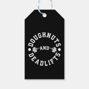 Doughnut and Deadlifts - Carbon - Funny Workout Geschenkanhänger