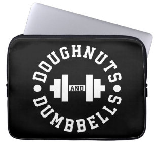 Doughnut and Dumbells - Carbon - Funny Workout Laptopschutzhülle