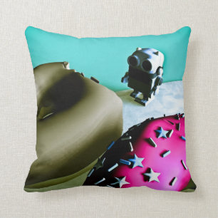 Doughnut and Toy Robot 02 American MoJo Pillows Kissen