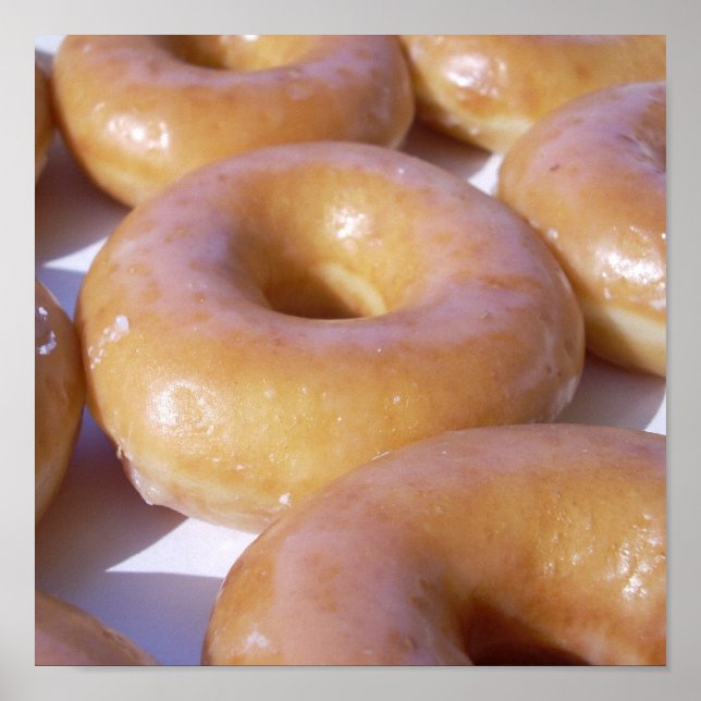 Doughnut auf Leinwand Poster (Vorne)