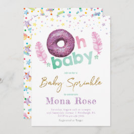 Doughnut Baby Sprinkle Colorful Einladung