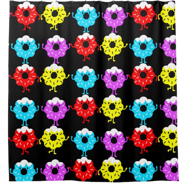 Doughnut Donut Lovers Duschvorhang (Vorderseite)