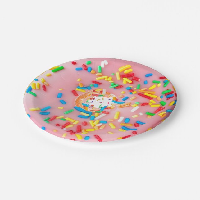 Doughnut Donut Paper Plate Pappteller (Schrägansicht)