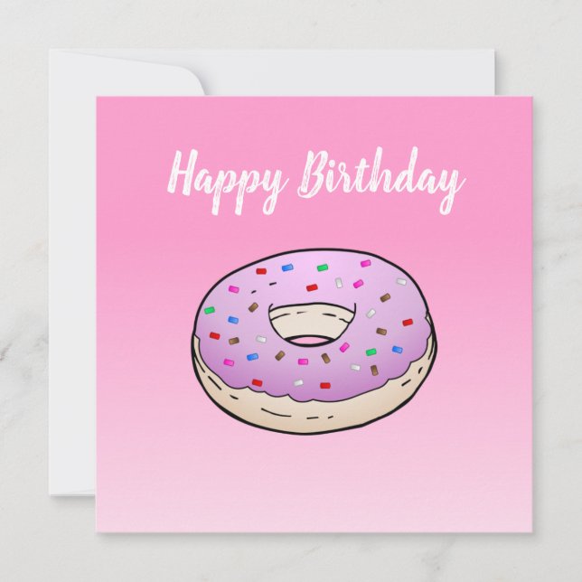 Doughnut Flat Begrüßungskarte Geburtstag Karte (Vorderseite)