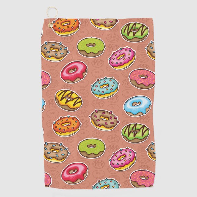 Doughnut  golfhandtuch (Vorderseite)