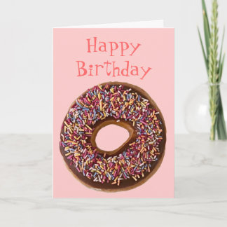 Doughnut Happy Birthday Grußkarte Karte