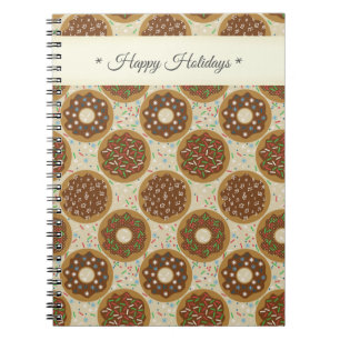 Doughnut Happy Holidays Notizblock