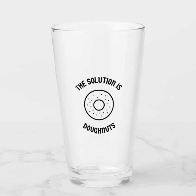 Doughnut ist die Lösung Glas (Vorderseite)