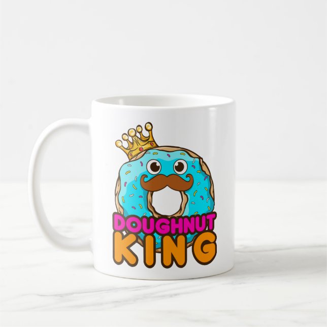 Doughnut King Donut Lover Men Boys Kaffeetasse (Links)